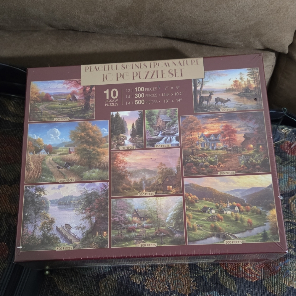 Peaceful Scenes from Nature Puzzle Set